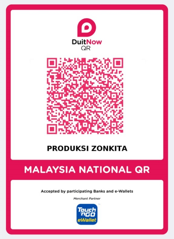 Kod QR Touch ’n Go / DuitNow untuk sokongan ZonKuliah