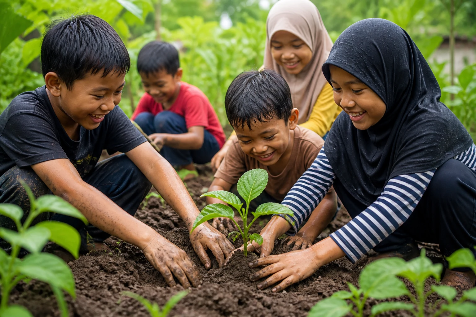 Bermain Tanah, Air Hujan dan Hati yang Sedang Bersedih
